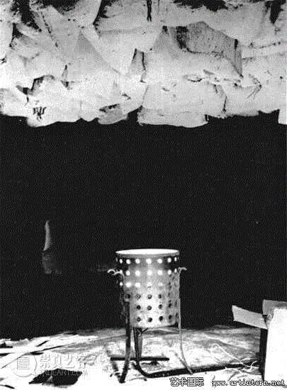 TwelveHundred Coal Bags Suspended from the Ceiling