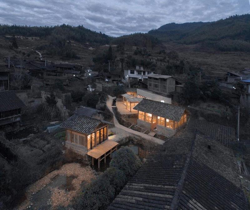 鸟瞰 ? 周梦,上坪古村复兴计划之大夫第篇 / 三文建筑/何崴工作室,建筑,古村,上坪,大夫,复兴,何崴,工作室,周梦,酒吧,改造