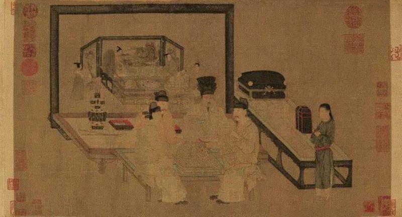 线上 | “胜似真迹——中国古代书画复制精品”线上专场第四期,真迹,中国古代书画,人物,绘画,周文矩,镜心,公元,南唐,高仿真复制品,绢本