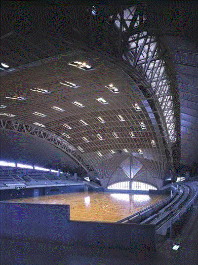 ▲ 藤泽市体育馆（Fujisawa Municipal Gymnasium）建于1984年