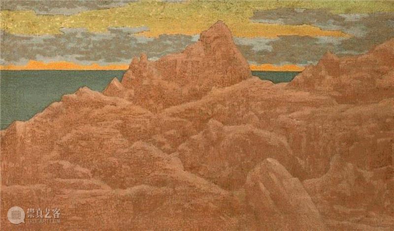 △《布雷阿岛上粉红色石头的海景》 约1903年,分享 | 诗意的孤岛画家—亚历山大·塞翁,诗意,孤岛,亚历山大·塞翁,塞翁,喀索斯,象征主义,法国,武汉美术馆,绘画,夏凡诺