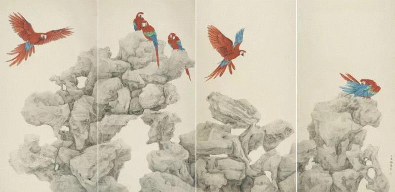 华艺廊诚邀您出席“时空·掠影 - 喻慧作品展”开幕,喻慧,华艺廊,时空,掠影,工笔画,设色纸本,地气,意象,绘画,概括