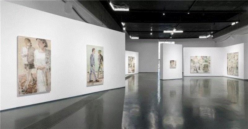 夏禹个展现场,蜂巢评论 | 夏禹：虚实，轻重与透明的坦培拉,坦培拉,夏禹,蜂巢,虚实,评论,水墨,蜂巢当代艺术中心,透明性,Tempera,Hive