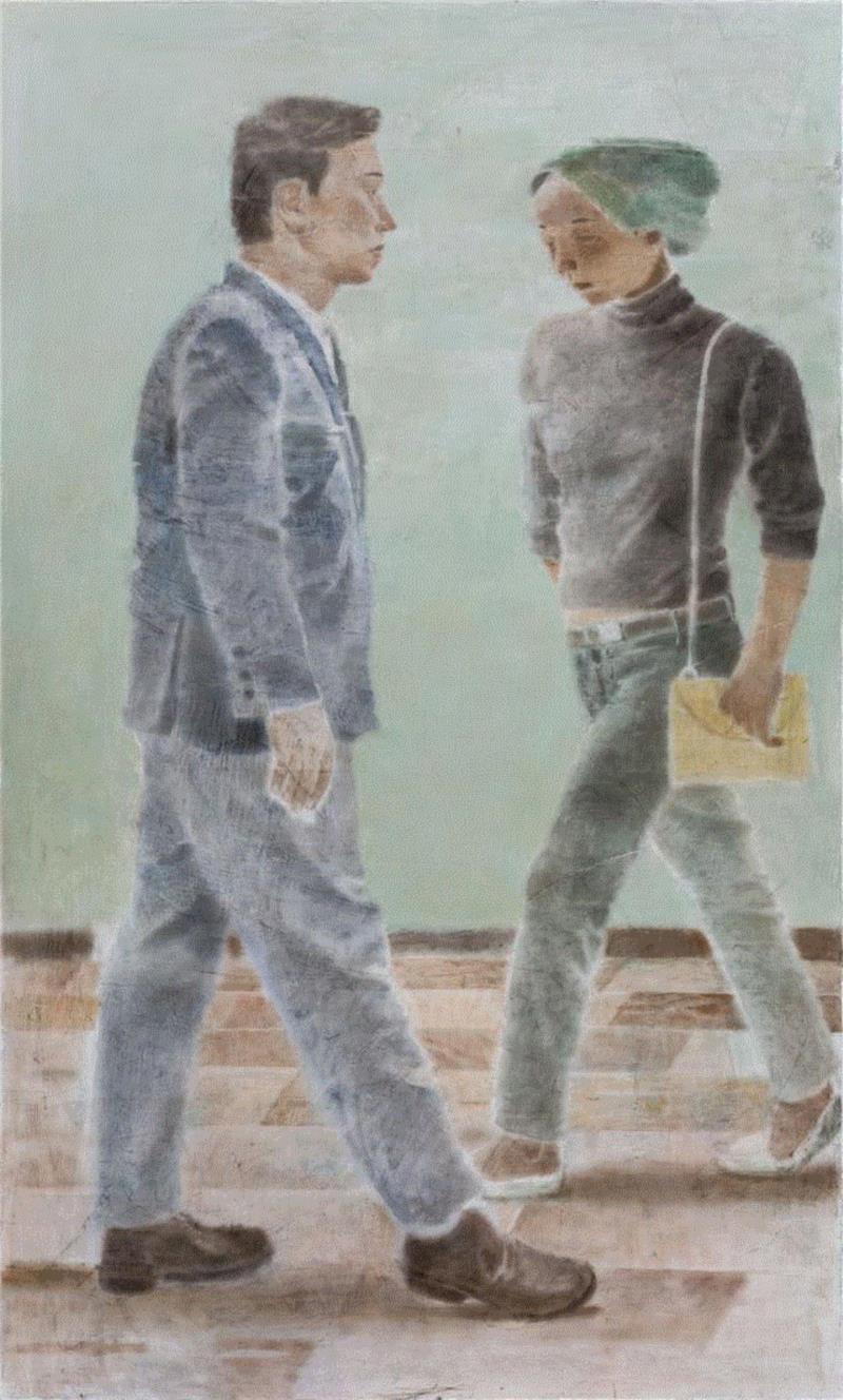 两个人二/ Two People II,蜂巢评论 | 夏禹：虚实，轻重与透明的坦培拉,坦培拉,夏禹,蜂巢,虚实,评论,水墨,蜂巢当代艺术中心,透明性,Tempera,Hive