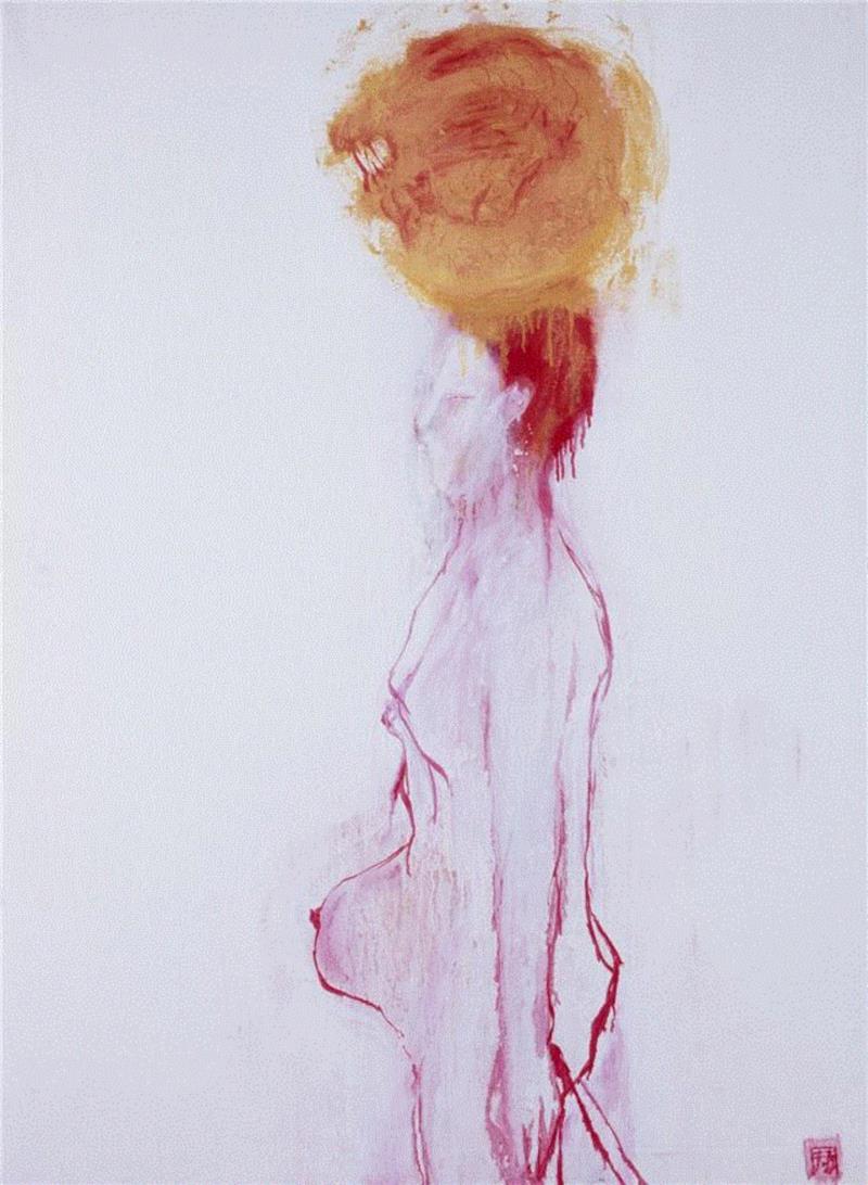 《龙图》，油彩、丙烯、金粉，155x110cm，2006,徐赫 |《形变》直指内心的感官化体验之上,徐赫,形变,绘画,谷仓,油彩,丙烯,布面丙烯,当代艺术空间,画展,地址