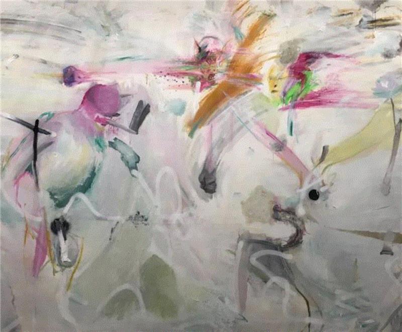 《理想国》，油彩、丙烯，210x240cm，2007—2017,徐赫 |《形变》直指内心的感官化体验之上,徐赫,形变,绘画,谷仓,油彩,丙烯,布面丙烯,当代艺术空间,画展,地址