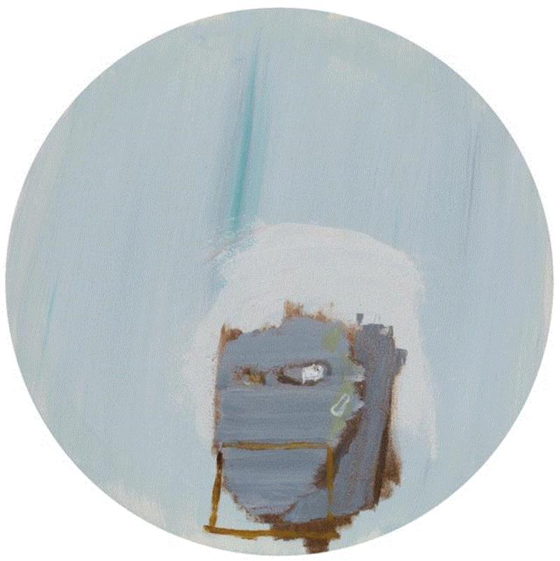 《白发一英雄》，布面丙烯，50x50cm，2016,徐赫 |《形变》直指内心的感官化体验之上,徐赫,形变,绘画,谷仓,油彩,丙烯,布面丙烯,当代艺术空间,画展,地址
