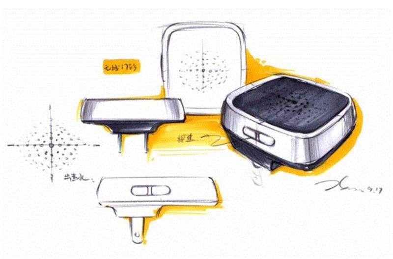 【产品手绘】原来别人家的手绘是这样炼成的！,手绘,草图,门铃,结构性,设计师,工业设计,马赛,构思,概念性,透视