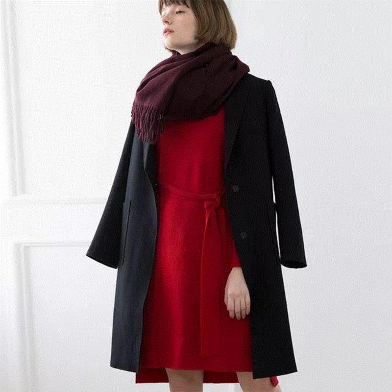 腰部设有长系带，随意打个结，就能起到收腰、收小肚子的作用。,这些衣服不挑身材，谁穿都好看,衣服,身材,身高,羊毛,模特,尺码,查看,大衣,体重,pieces