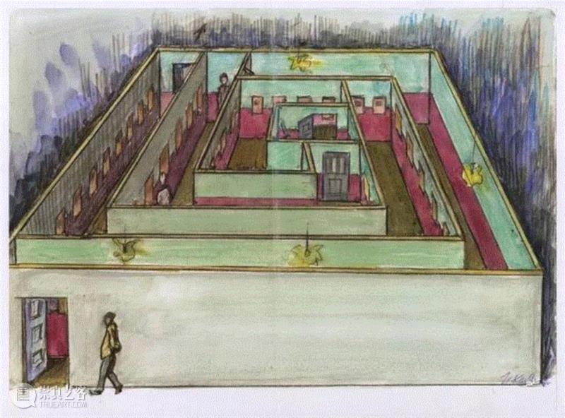 伊利亚与艾米莉亚·卡巴科夫个展正在Tate Modern展出中，图为作品“Labyrinth”手稿 