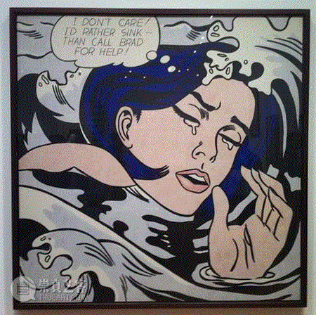 Drowning Girl, 1963,罗伊·利希滕斯坦（Roy Lichtenstein） ,抽象表现主义,波普艺术,利希滕斯坦,Lichtenstein,Roy,罗伊·利希滕斯坦