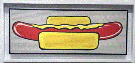 Hot Dog with Mustard, 1963,罗伊·利希滕斯坦（Roy Lichtenstein） ,抽象表现主义,波普艺术,利希滕斯坦,Lichtenstein,Roy,罗伊·利希滕斯坦