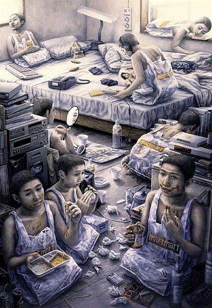 【插画】这位年仅31岁的画家，画完这些后竟选择了自杀,自杀,插画,手绘,绘画,石田彻,石田彻也,名声,机械化,报名,强化