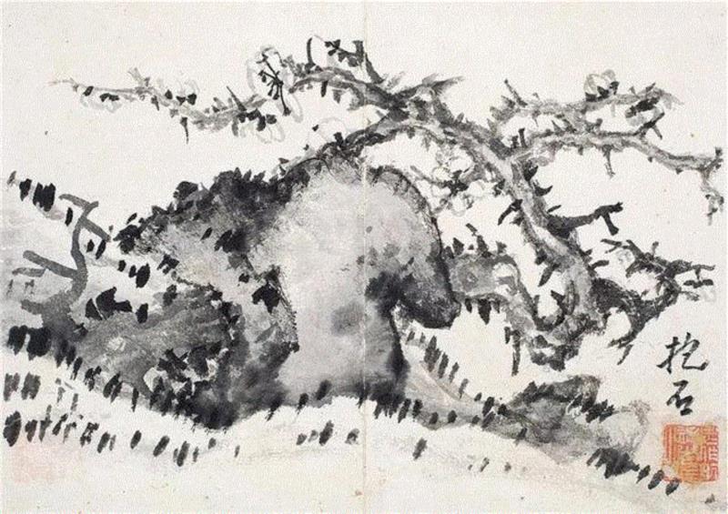 高凤翰《诗书画三绝册》局部,【嘉德秋拍】“中国古代书画”日场——扬州八家专题精选,扬州,嘉德秋拍,中国古代书画,日场,边寿民,罗聘,梅花,李方膺,晴江,高凤翰