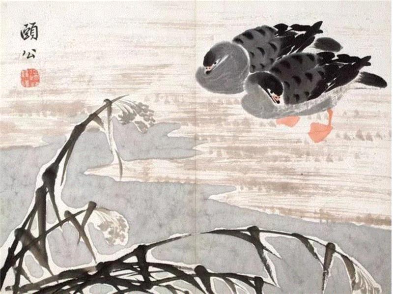 边寿民《 花卉芦雁册》局部,【嘉德秋拍】“中国古代书画”日场——扬州八家专题精选,扬州,嘉德秋拍,中国古代书画,日场,边寿民,罗聘,梅花,李方膺,晴江,高凤翰