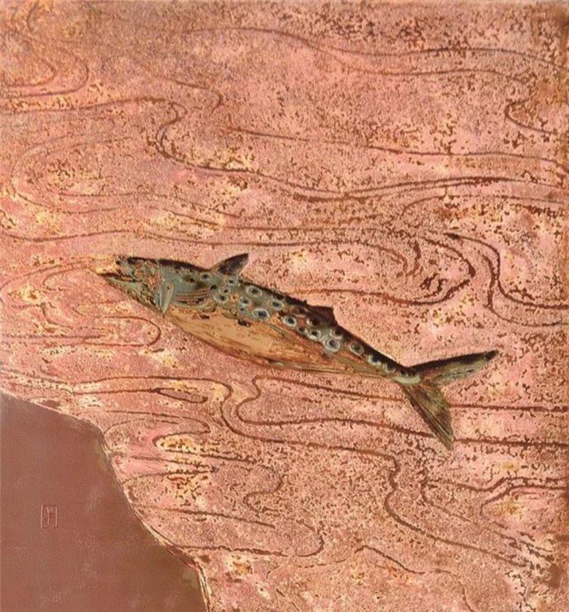 ■ 鱼· 细节,漆画专题 |  朱莉燕《鱼遇》,朱莉燕,漆画,福建省,画展,大漆,青年,绘画,漆艺,暧昧,等待