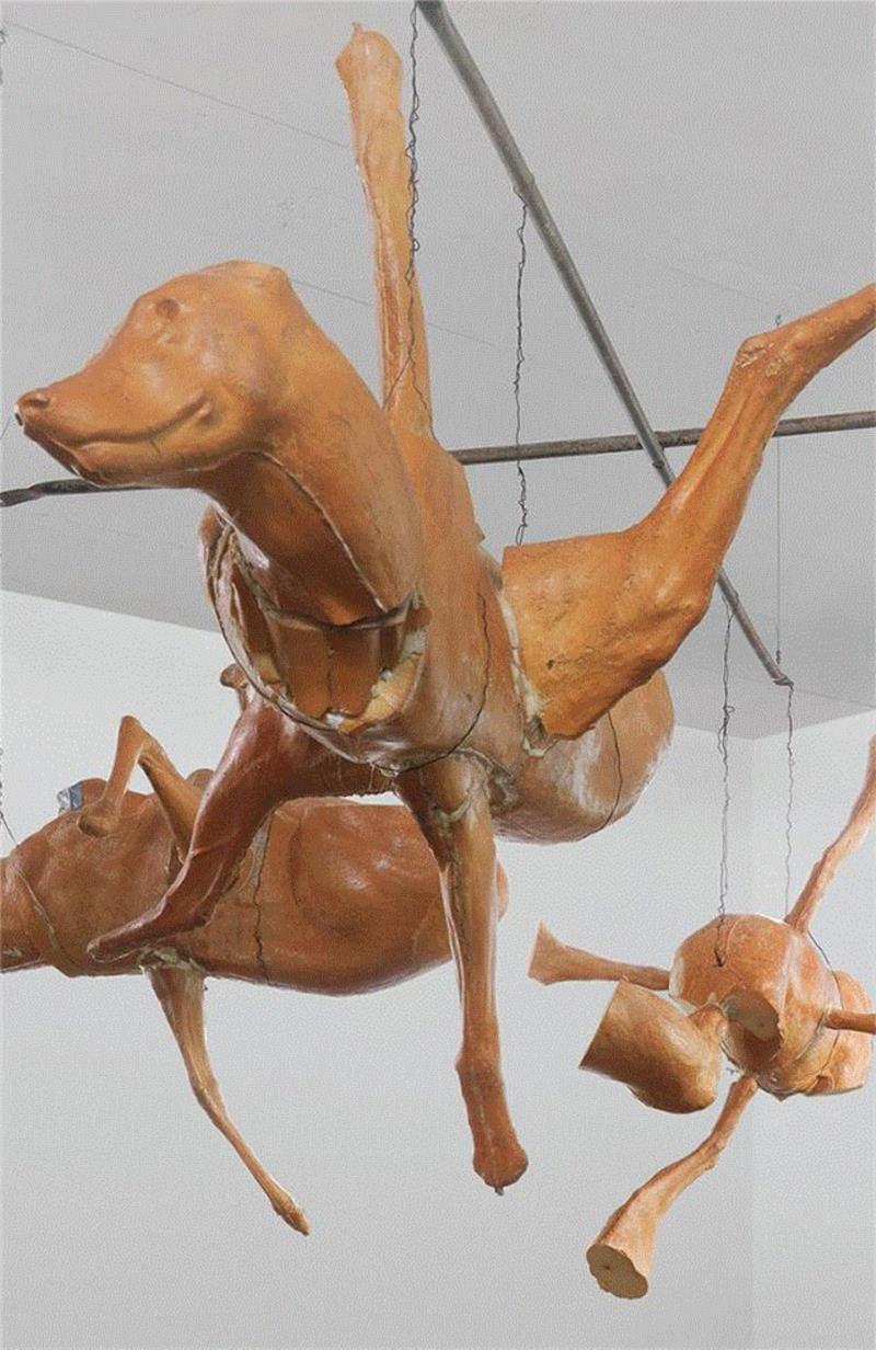 ▲&nbsp;豪瑟沃斯2017年巴塞尔迈阿密海滩艺博会展品细节图：布鲁斯·纽曼（Bruce Naum