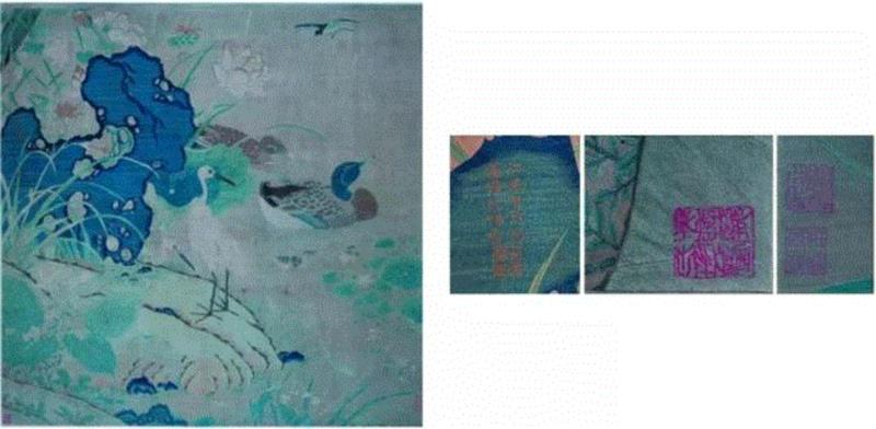 ▲《莲塘乳鸭图》，朱克柔，南宋，缂丝，纵107.5cm，横108.8cm,【讲座+工作坊】我们在一条线的两端：欧洲挂毯 vs 中国缂丝不得不说的那些事儿 | 2017.12.9（周六）,缂丝,挂毯,欧洲,两端,讲座,工作坊,周六,工艺,陈文,奇迹