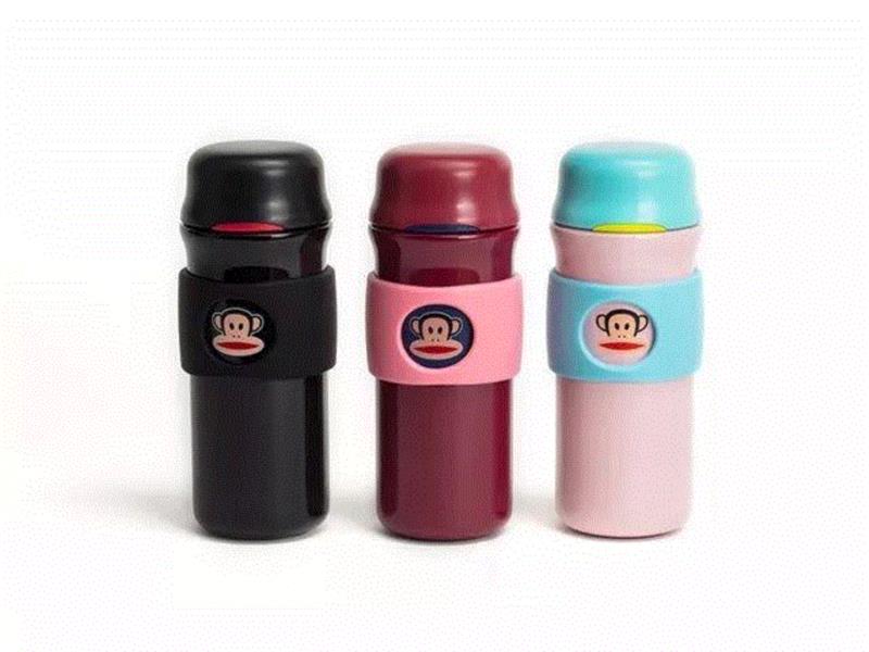 有3色可选，容量为400ml。,好看的保温杯，给年轻人用,保温杯,大嘴,鸡蛋,不锈钢,硅胶,留言,Paul,Frank,烧杯,大嘴猴