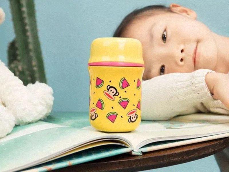 当然焖粥也可以，差不多2个小时就能把生米焖成粥。,好看的保温杯，给年轻人用,保温杯,大嘴,鸡蛋,不锈钢,硅胶,留言,Paul,Frank,烧杯,大嘴猴