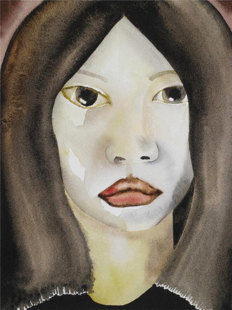 弗朗切斯科·克莱门特，《胡子》，2016年，纸上水彩，41 × 31 厘米 | Francesco 