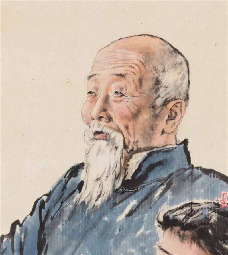 给爷爷读报 （局部）,【嘉德秋拍】和平赞歌 | 蒋兆和《给爷爷读报》,和平,读报,蒋兆和,爷爷,嘉德秋拍,父亲,表姐,母亲,美术,红领巾