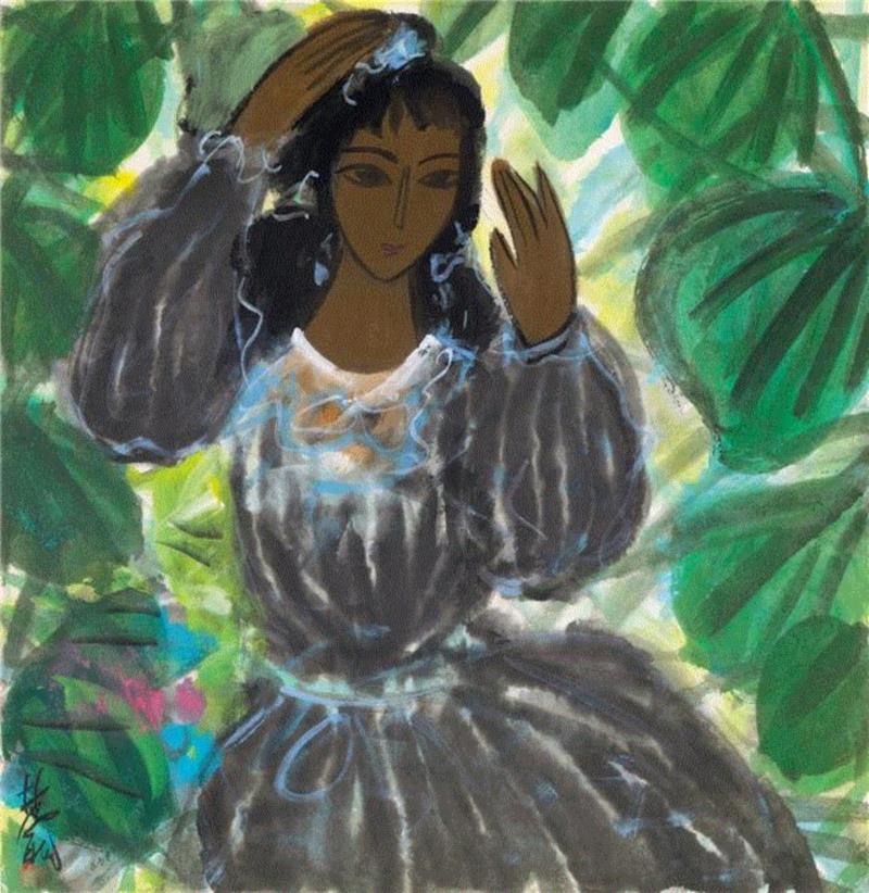 林风眠（1900-1991） 夏,林风眠诞辰丨万物生长，凭风而眠,林风眠,诞辰,万物,生长,母亲,台北,梅县,回忆,拍品,纸本彩墨