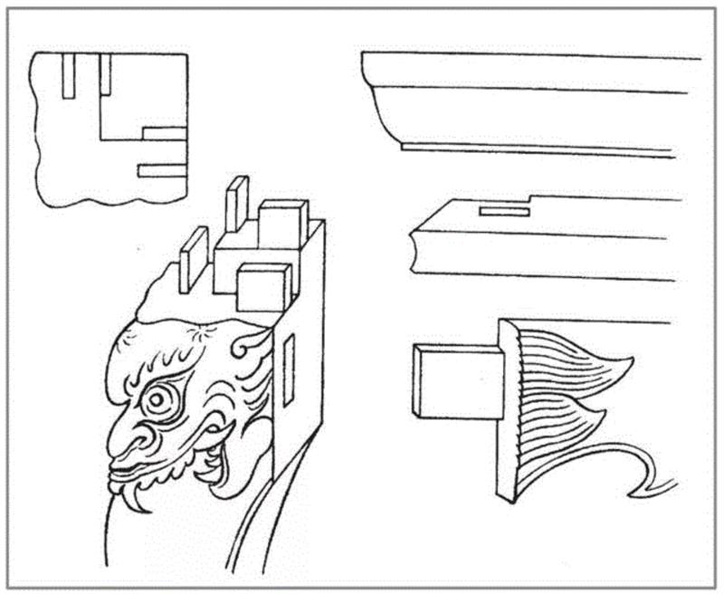 齐牙条结构图，摘自《明式家具研究》，,【嘉德秋拍】清隽明朗 · 拟古烁今 | 工艺品部两大家具专场,家具,嘉德秋拍,清隽,明朗,工艺品,紫檀,纹饰,浮雕,黄花梨,衣箱