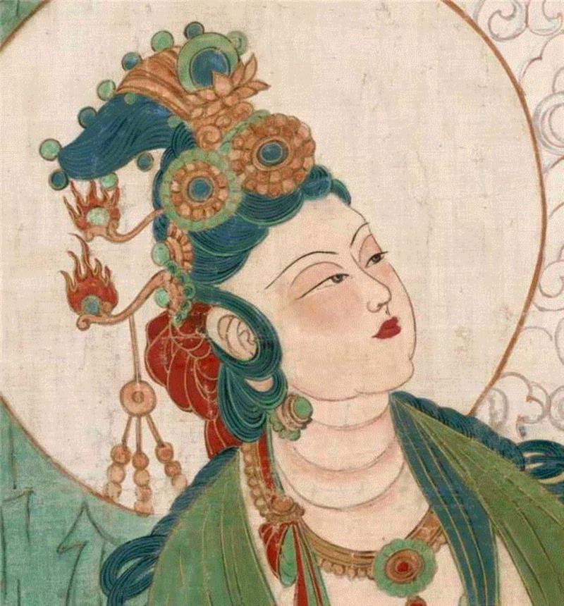 【嘉德秋拍】精丽绝伦 无上庄严：张大千敦煌时期精笔描金《水月观音》,敦煌,张大千,观音,嘉德秋拍,大千,壁画,榆林窟,默斋,敦煌壁画,金粉