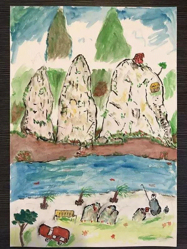 无题 2，27×39cm，纸上水彩，2017,素人艺术 | AAP参展艺术家介绍：罗秀芳，撇撇，邵炳凤，沈莹璐，石旦真彭措,罗秀芳,素人艺术,AAP,邵炳凤,沈莹,收藏,绘画,纸上水彩,Project,AlmostArtProject