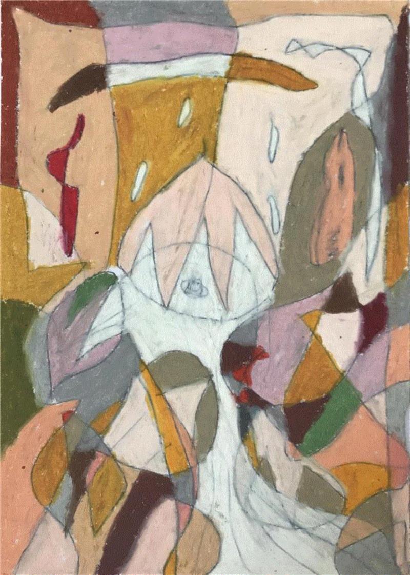 无题，15×20cm，纸上油画棒，2016,素人艺术 | AAP参展艺术家介绍：罗秀芳，撇撇，邵炳凤，沈莹璐，石旦真彭措,罗秀芳,素人艺术,AAP,邵炳凤,沈莹,收藏,绘画,纸上水彩,Project,AlmostArtProject