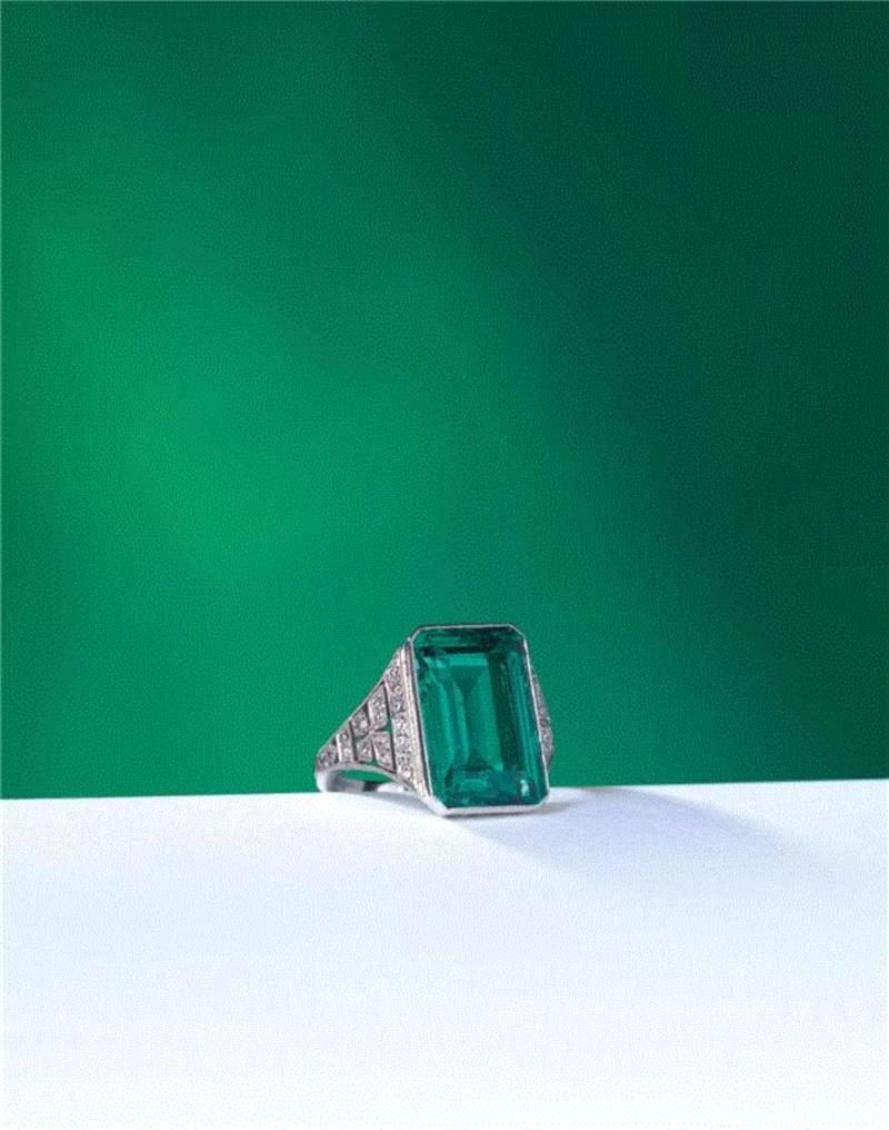 拍品編號 20798.51克拉長方形哥倫比亞祖母綠戒指Tiffany & Co.設計&nbs