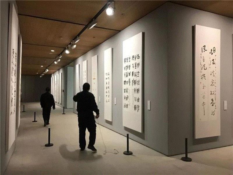 布展现场,“為中國畫——全国高等院校书法专业教师作品展”明日启幕 | CAFAM展览预告,书法,教师,高等院校,CAFAM,预告,中央美术学院美术馆,中央美术学院,研讨会,中央美院,篆刻