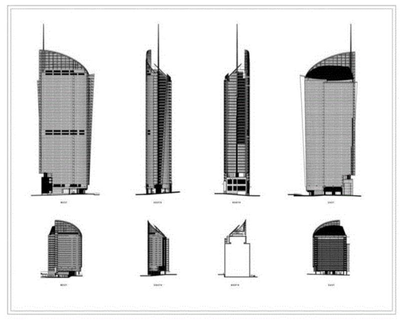 立面图 & 剖面图? John Gollings,黑客帝国拍摄地:Aurora Place / 伦佐·皮亚诺建筑工作室,黑客,Aurora,Place,伦佐·皮亚诺建筑工作室,建筑,悉尼,Gollings,住宅,开发,Martin