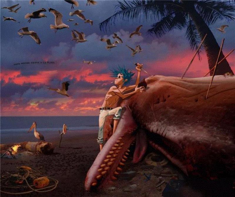 地表最酷虚拟乐队Gorillaz操控者的艺术世界,Gorillaz,乐队,地表,艺术世界,Hewlett,塔罗,Jamie,漫画,Murdoc,Russel