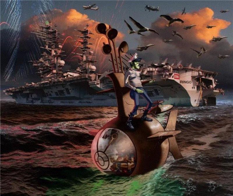 地表最酷虚拟乐队Gorillaz操控者的艺术世界,Gorillaz,乐队,地表,艺术世界,Hewlett,塔罗,Jamie,漫画,Murdoc,Russel