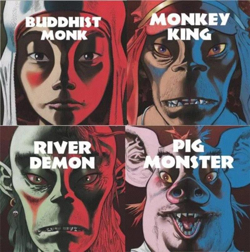 地表最酷虚拟乐队Gorillaz操控者的艺术世界,Gorillaz,乐队,地表,艺术世界,Hewlett,塔罗,Jamie,漫画,Murdoc,Russel
