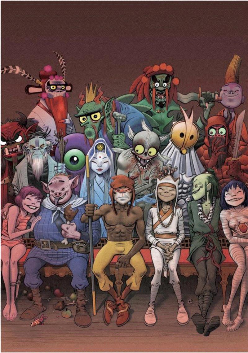 地表最酷虚拟乐队Gorillaz操控者的艺术世界,Gorillaz,乐队,地表,艺术世界,Hewlett,塔罗,Jamie,漫画,Murdoc,Russel