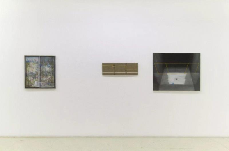 张锜玮，三联画，布面综合材料，80x100cm+25x75cm+70x65cm，2016,【艺术展讯】“ 二度自然/干扰-张锜玮& Sabine Bachem 双个展”即将开幕,张锜玮,Bachem,展讯,萨宾,巴赫姆,油画,Sabine,迪特尔,斯特曼,Nov
