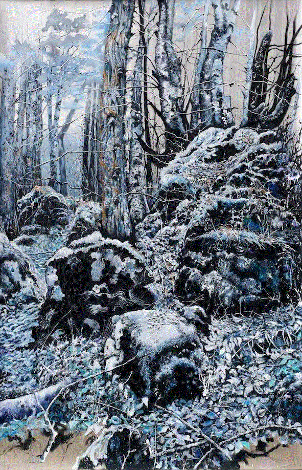 萨宾·巴赫姆，界限，布面油画，150x230cm，2016,【艺术展讯】“ 二度自然/干扰-张锜玮& Sabine Bachem 双个展”即将开幕,张锜玮,Bachem,展讯,萨宾,巴赫姆,油画,Sabine,迪特尔,斯特曼,Nov