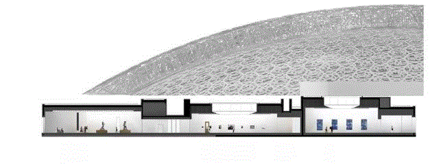 抛开巨大镂空钢结构,细究让·努维尔“卢浮宫”的建筑群和构造细部,构造,镂空,让·努维尔,卢浮宫,建筑群,细部,建筑,穹顶,博物馆,阿布扎比卢浮宫