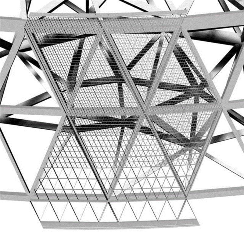 构造图,抛开巨大镂空钢结构，细究让·努维尔“卢浮宫”的建筑群和构造细部,构造,镂空,让·努维尔,卢浮宫,建筑群,细部,建筑,穹顶,博物馆,阿布扎比卢浮宫