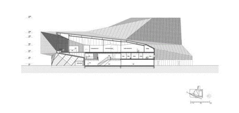 立面图,荷兰阿格拉剧院 / UNStudio,剧院,阿格拉,荷兰,UNStudio,建筑,舞台,Baan,建筑师,剖面图,Christian