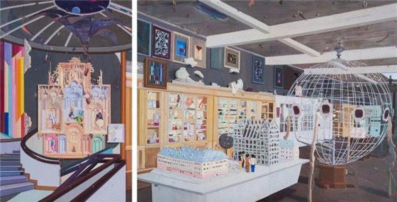 Stardust Museum/Oil on Canvas/230X450cm/2015-2017,星尘博物馆 — 孟思特个展 | 延期通知,博物馆,孟思特,星尘,中央美术学院,Museum,China,空间站,Exhibition,Fine,Canvas