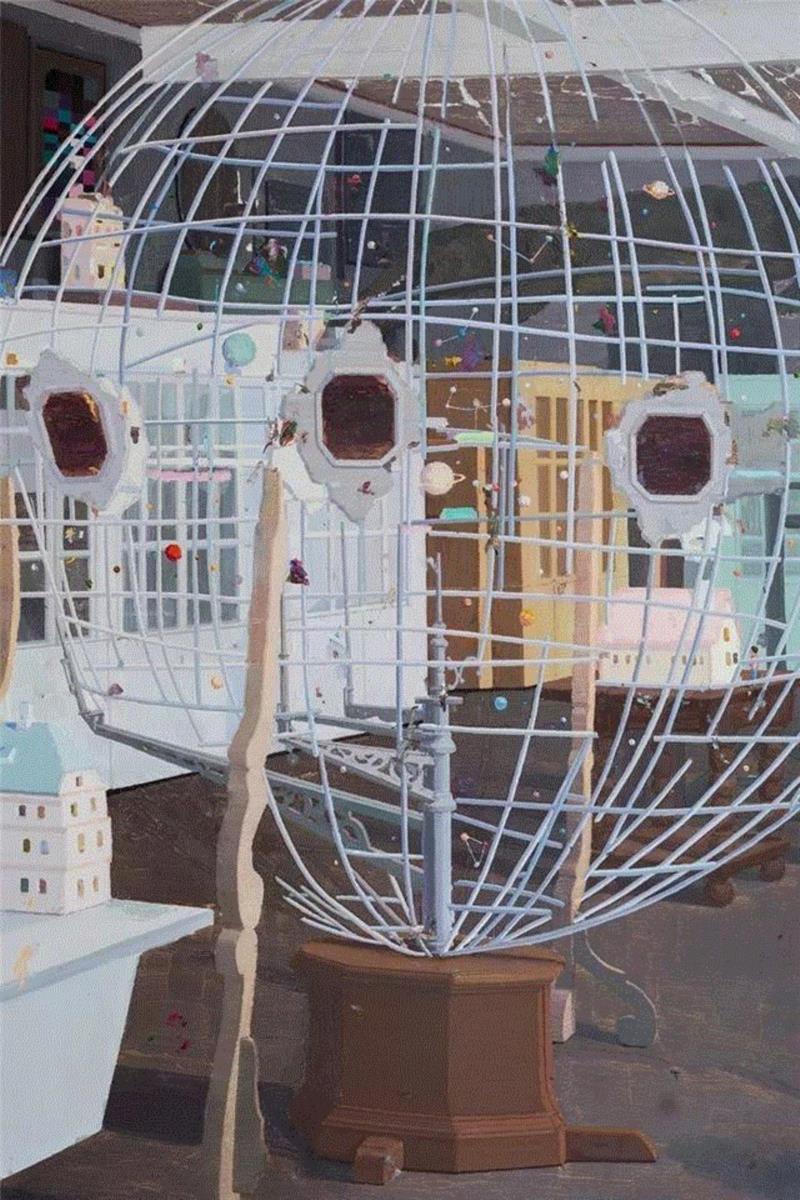 星尘博物馆/布面油画/230X450cm/2015-2017/细节,星尘博物馆 — 孟思特个展 | 延期通知,博物馆,孟思特,星尘,中央美术学院,Museum,China,空间站,Exhibition,Fine,Canvas