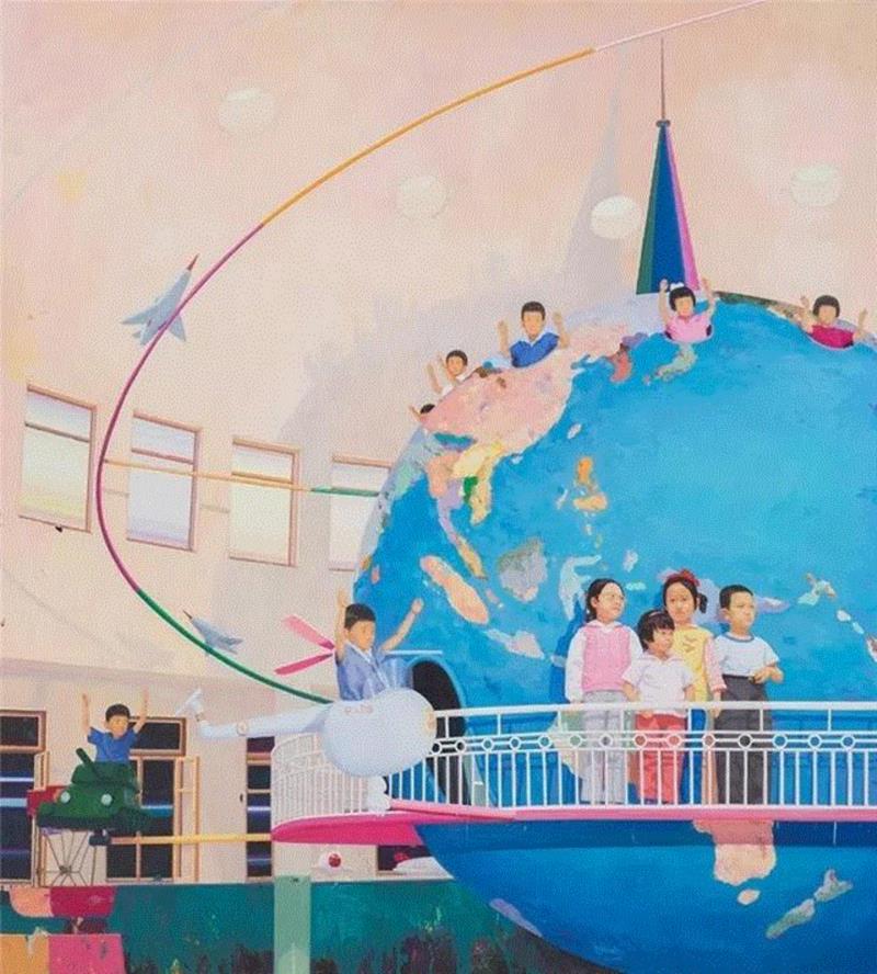 木偶星球/布面油画/180X200cm/2017,星尘博物馆 — 孟思特个展 | 延期通知,博物馆,孟思特,星尘,中央美术学院,Museum,China,空间站,Exhibition,Fine,Canvas