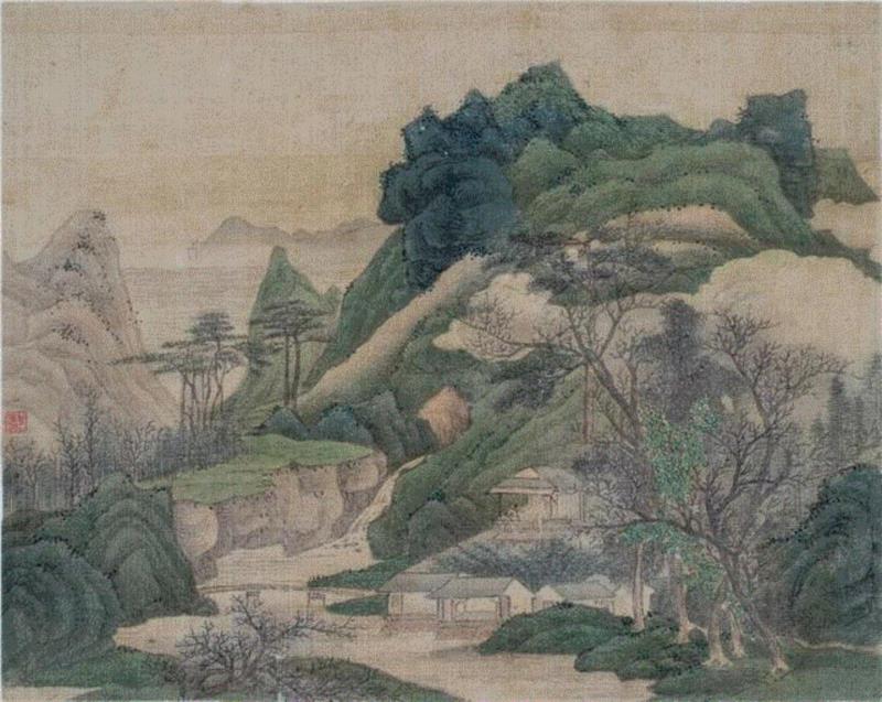 本册第五开 万树新篁,【嘉德秋拍】奕奕有雅致 诗人之书也 | 王概《山水册》并清初诸家题咏,嘉德秋拍,雅致,诗人,山水册,王士,康熙,朱彝尊,书法,鸿儒,王概