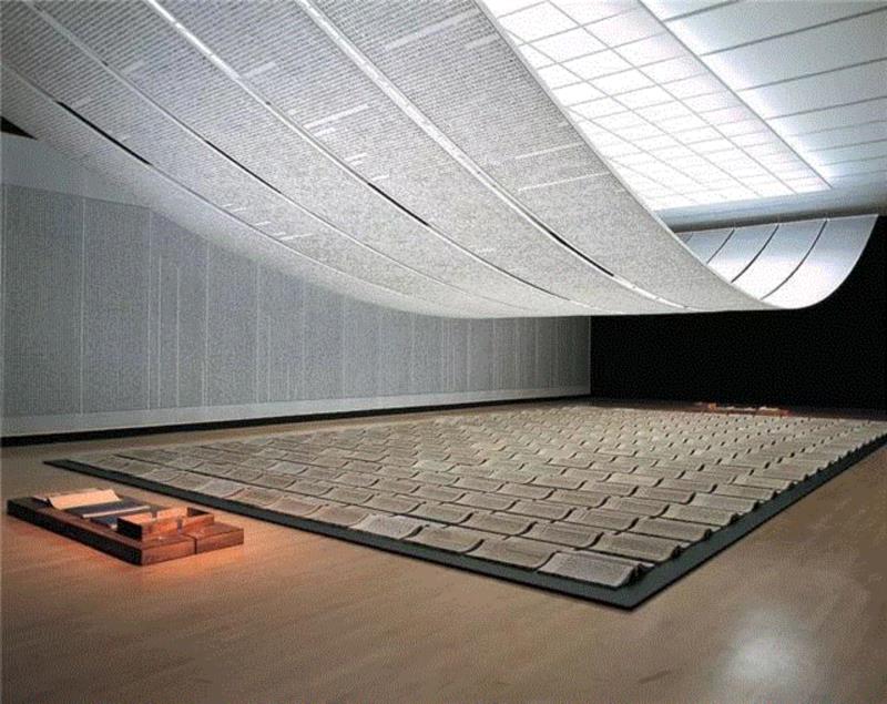 徐冰 《天书》场景,徐冰 《地书》项目,地书,徐冰,标识,木质,版画,电脑,Museum,美术馆,白色,天书