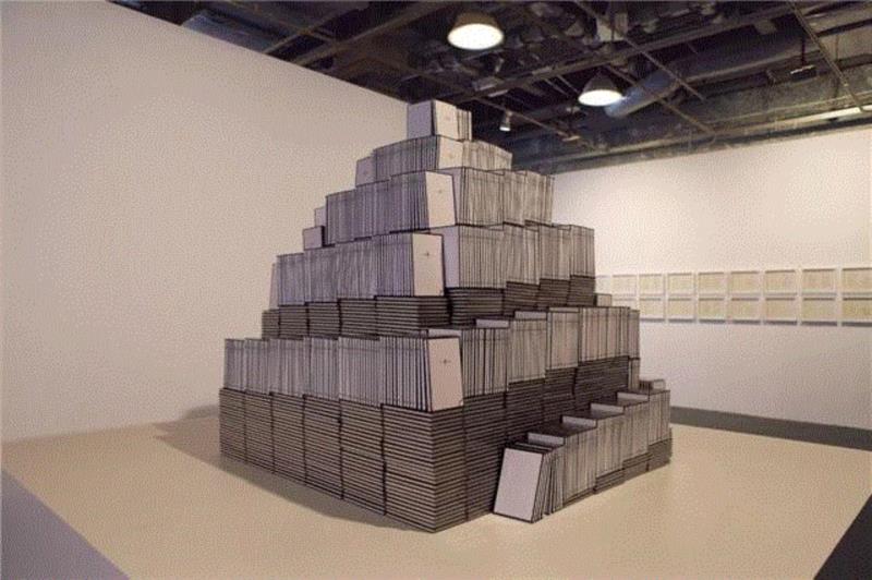 徐冰 《地书》项目,地书,徐冰,标识,木质,版画,电脑,Museum,美术馆,白色,天书