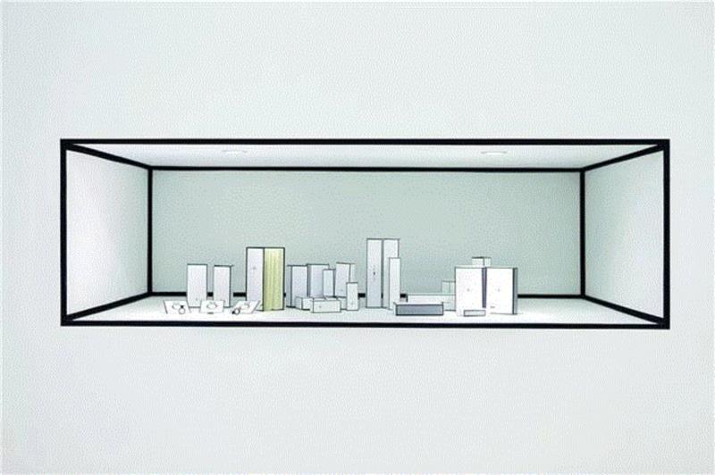 徐冰 《地书》项目,地书,徐冰,标识,木质,版画,电脑,Museum,美术馆,白色,天书